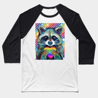 RAINBOW PRIDE RACCOON Baseball T-Shirt